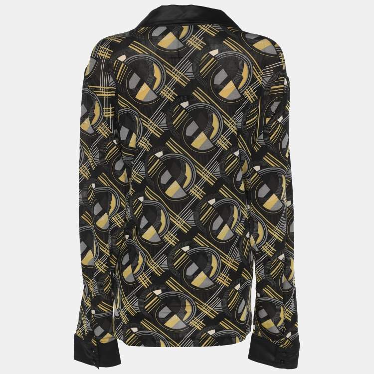 Pre Owned Elena Miro Multicolor Printed Jersey Full Sleeve T-Shirt XXL