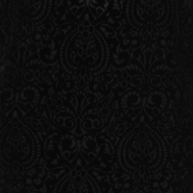 Pre Owned Elena Miro Black Devore Shirt and Skirt Set XL