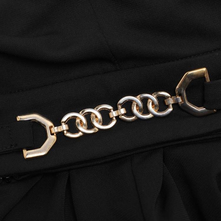 Pre Owned Elena Miro Black Jersey Embellished Pants XXL