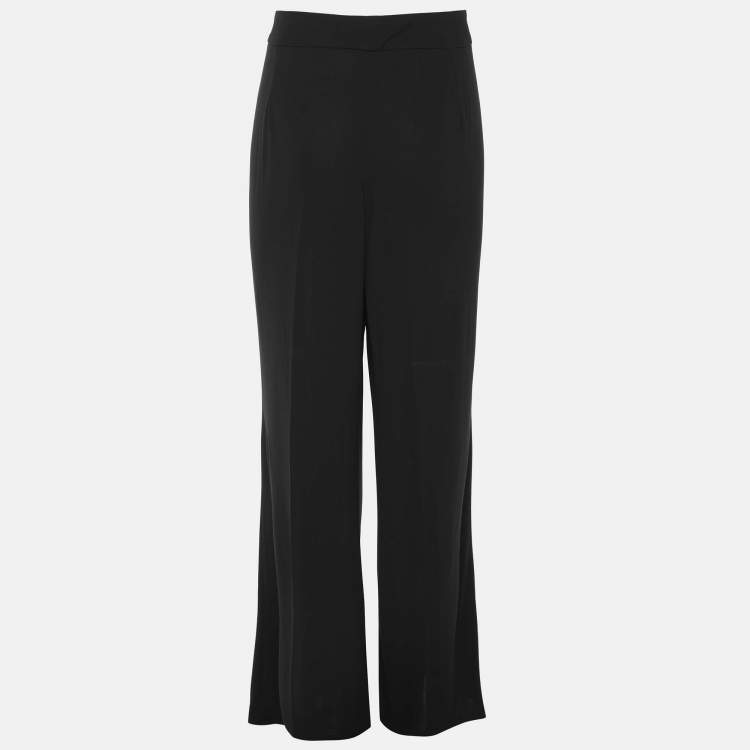 Pre Owned Elena Miro Black Jersey Embellished Pants XXL