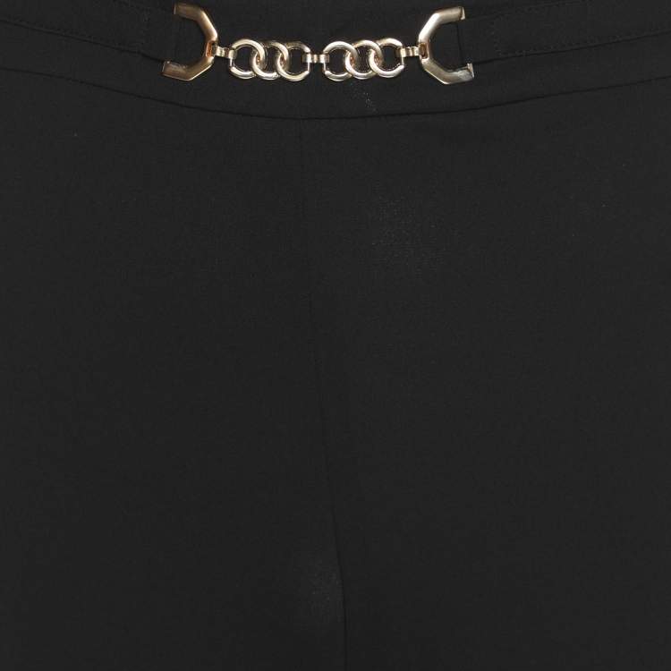 Pre Owned Elena Miro Black Jersey Embellished Pants XXL