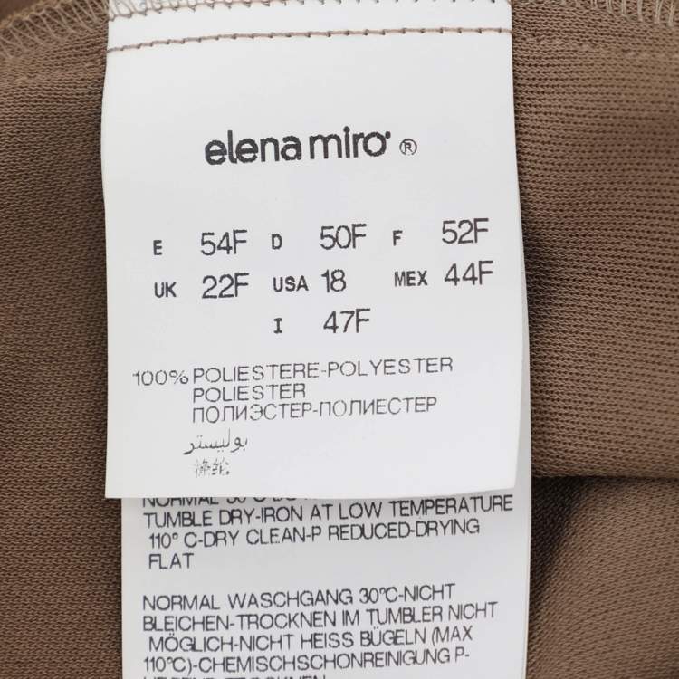 Pre Owned Elena Miro Khaki Jersey Pants XXL