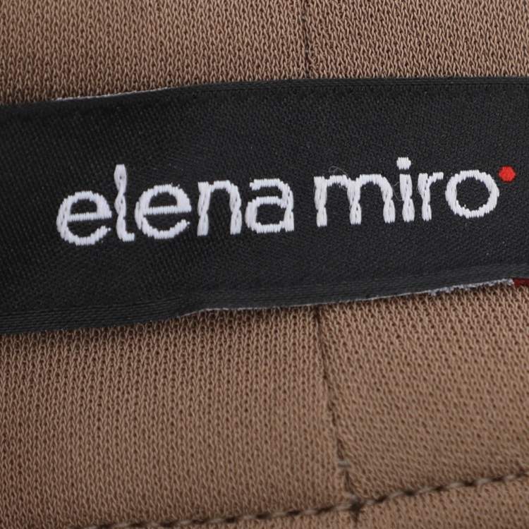 Pre Owned Elena Miro Khaki Jersey Pants XXL