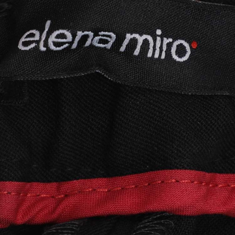 Pre Owned Elena Miro Black Jersey Pants XXL