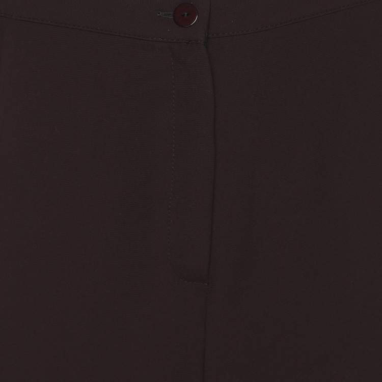 Pre Owned Elena Miro Brown Crepe Pants XXL