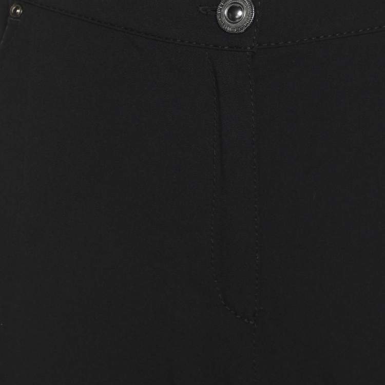 Pre Owned Elena Miro Black Jersey Straight Pants XXL