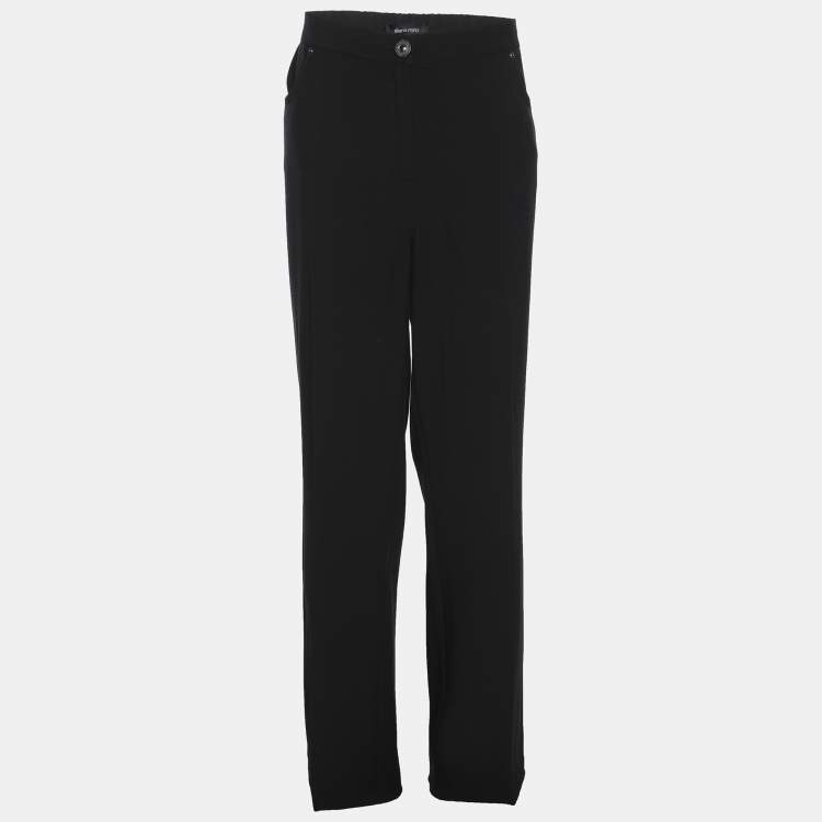 Pre Owned Elena Miro Black Jersey Straight Pants XXL