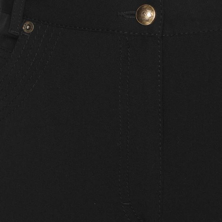 Pre Owned Elena Miro Black Jersey Straight Pants XXL