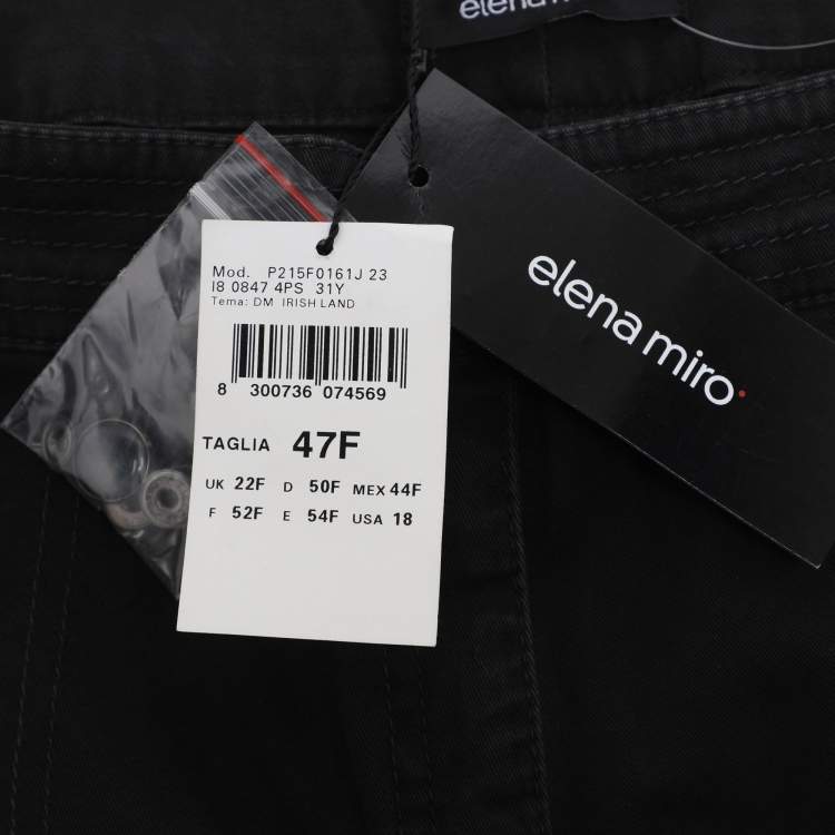 Pre Owned Elena Miro Black Denim Jeans XXL
