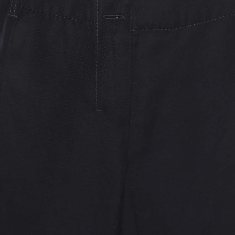 Pre Owned Elena Miro Navy Blue Cotton Straight Pants XXL