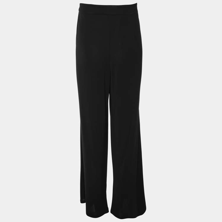 Pre Owned Elena Miro Black Jersey Pants XXL