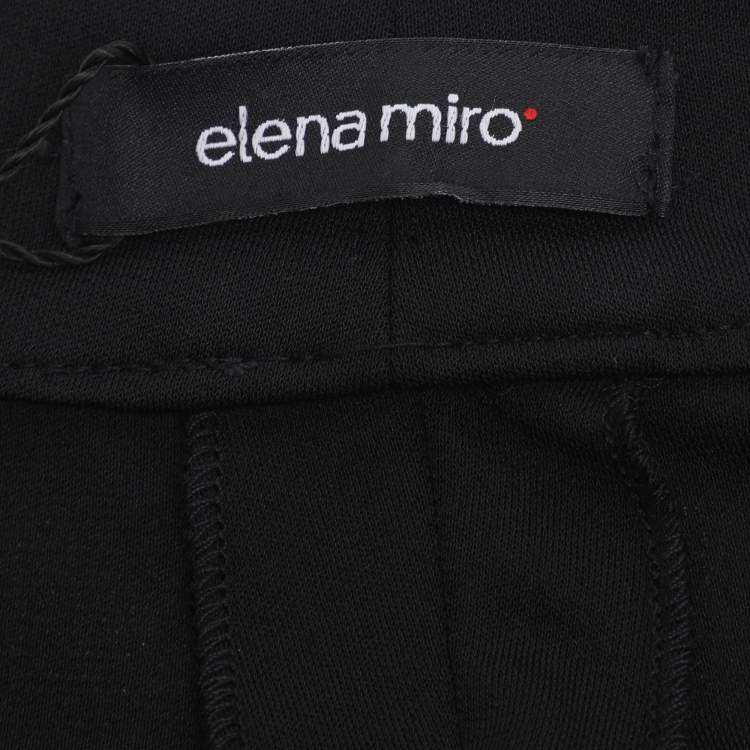 Pre Owned Elena Miro Black Jersey Pants XXL