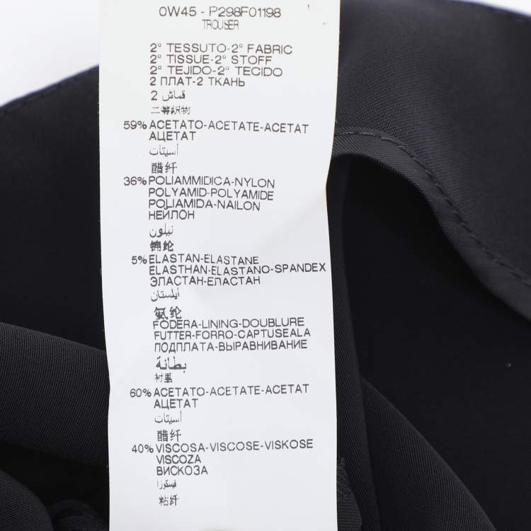 Pre Owned Elena Miro Navy Blue Crepe Straight Pants XXL