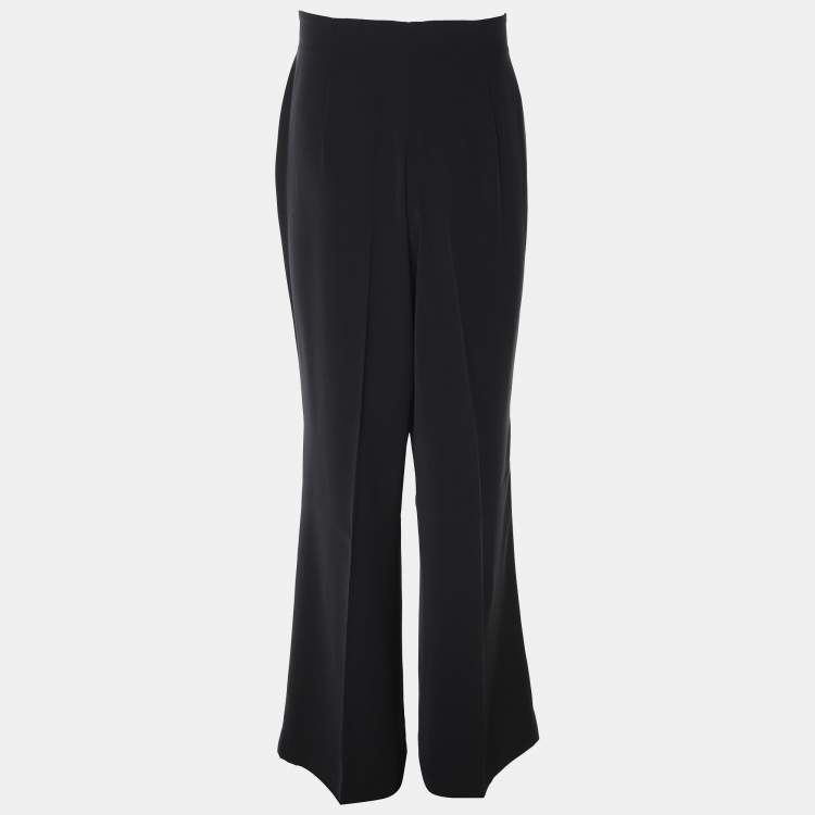 Pre Owned Elena Miro Navy Blue Crepe Straight Pants XXL
