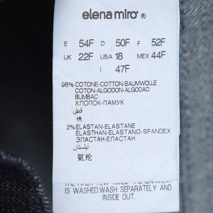 Pre Owned Elena Miro Navy Blue Denim Jeans XXL