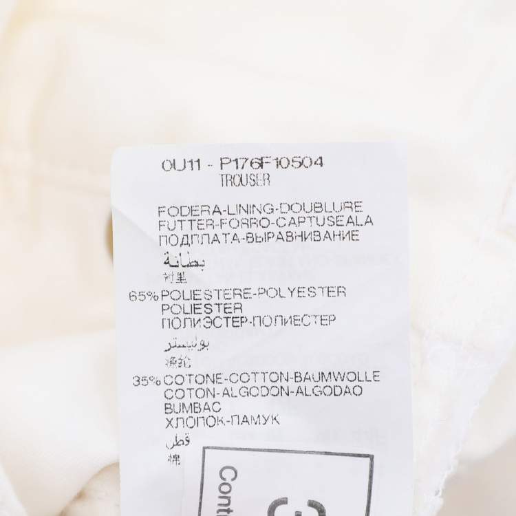 Pre Owned Elena Miro White Jersey Pants XXL