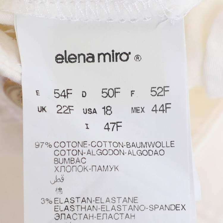Pre Owned Elena Miro White Jersey Pants XXL