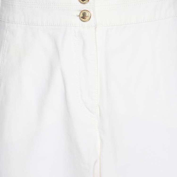 Pre Owned Elena Miro White Jersey Pants XXL