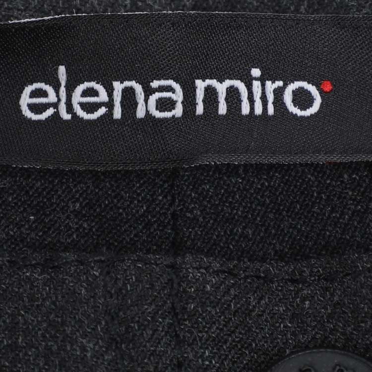 Pre Owned Elena Miro Dark Grey Wool Trouser XXL