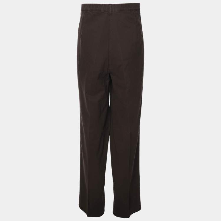 Pre Owned Elena Miro Grey Cotton Pants XXL