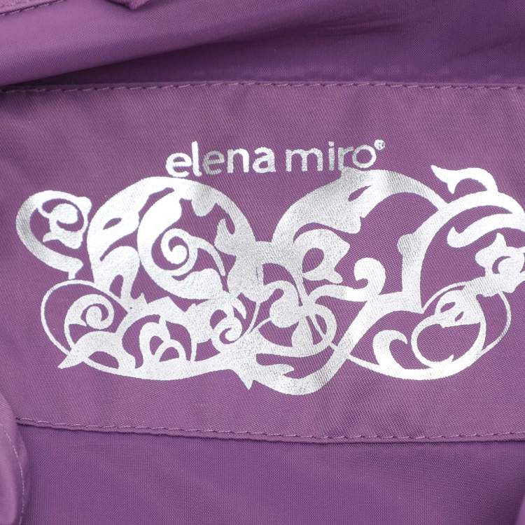 مملوكة مسبقًا Elena Miro Purple Cotton Nylon Jacket XL