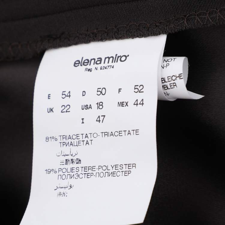 Pre Owned Elena Miro Dark Grey Jersey Trousers XXL