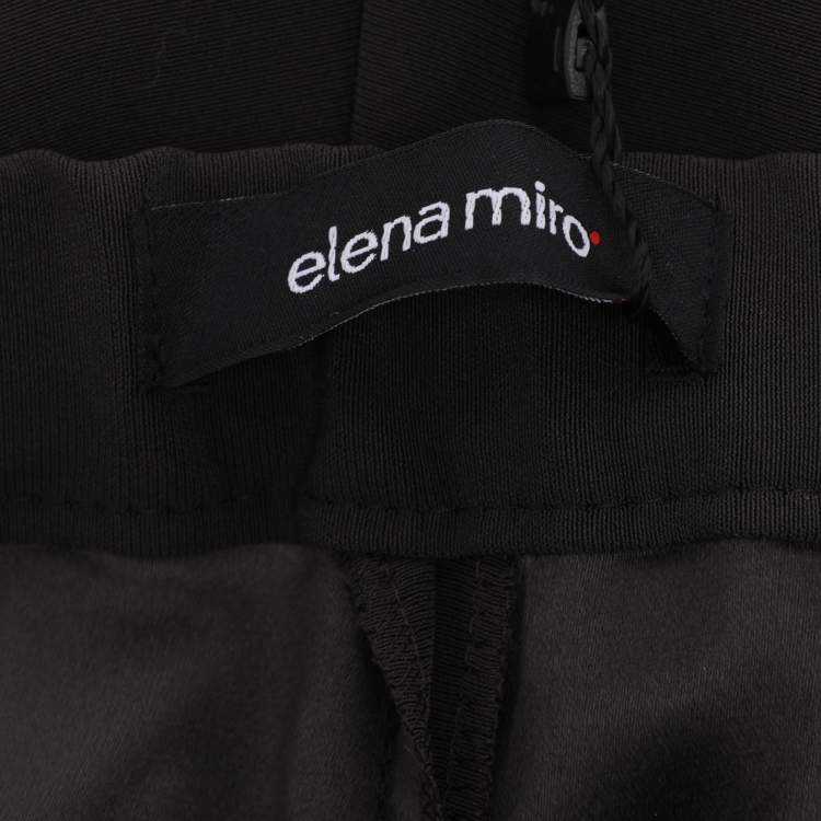 Pre Owned Elena Miro Dark Grey Jersey Trousers XXL