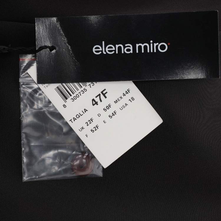 Pre Owned Elena Miro Dark Grey Jersey Trousers XXL