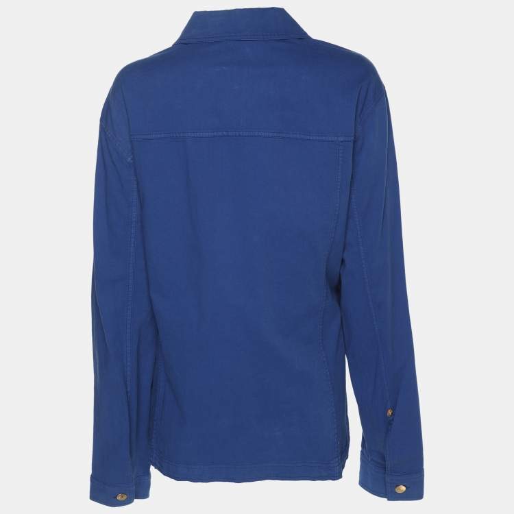Pre Owned Elena Miro Blue Denim Shirt Jacket XL