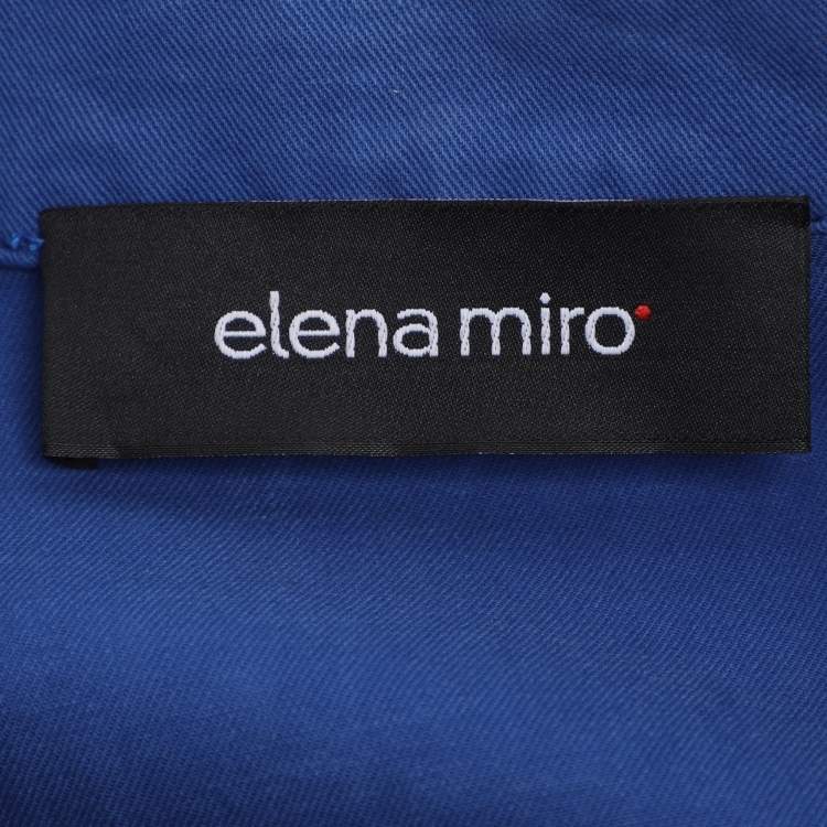 Pre Owned Elena Miro Blue Denim Shirt Jacket XL