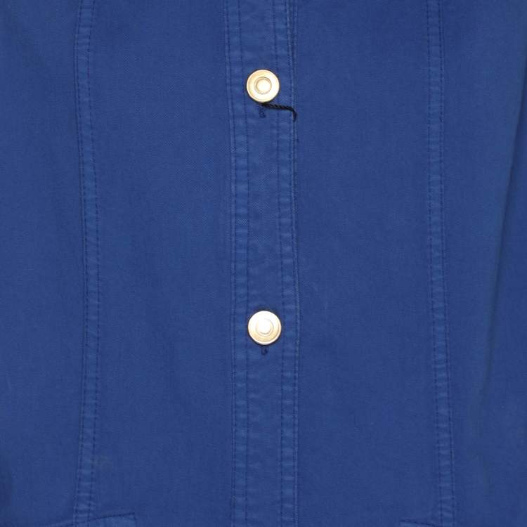 Pre Owned Elena Miro Blue Denim Shirt Jacket XL