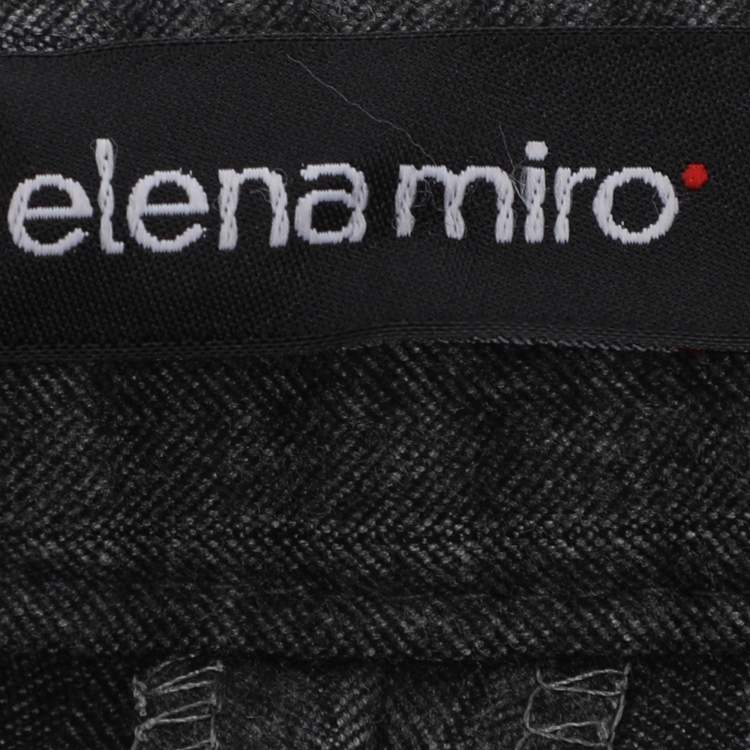 Pre Owned Elena Miro Dark Grey Jersey Trousers XXL