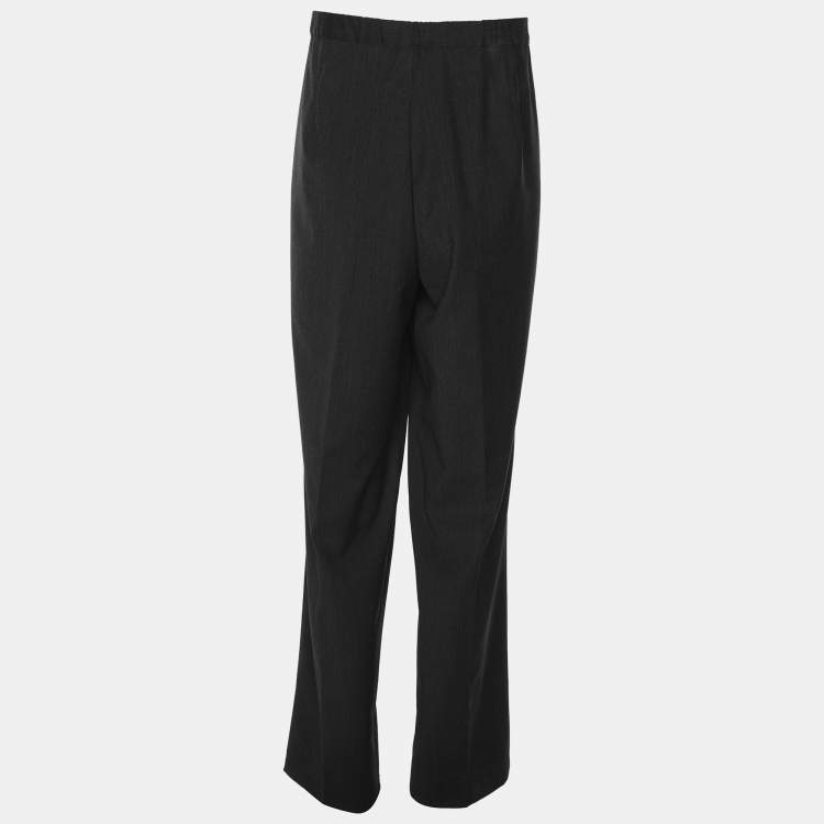 Pre Owned Elena Miro Dark Grey Wool Blend Trousers XXL