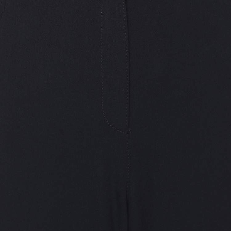 Pre Owned Elena Miro Navy Blue Jersey Crystal Embellished Pants XXL