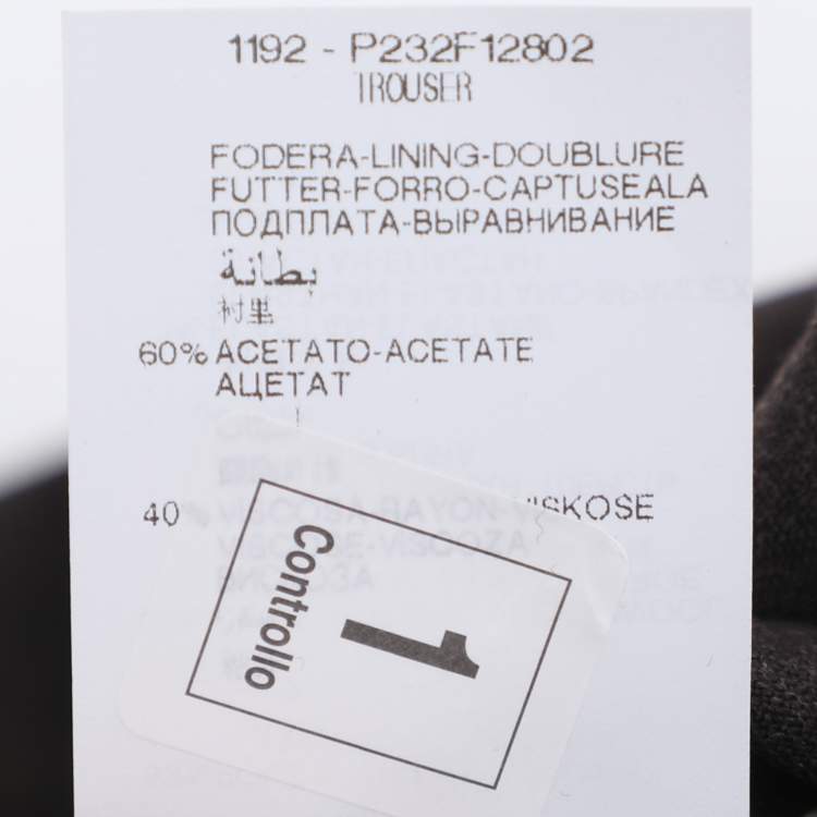 Pre Owned Elena Miro Dark Grey Wool Blend Trousers XXL