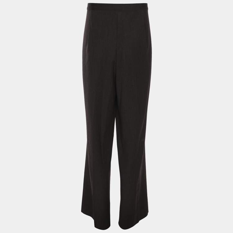 Pre Owned Elena Miro Dark Grey Wool Blend Trousers XXL