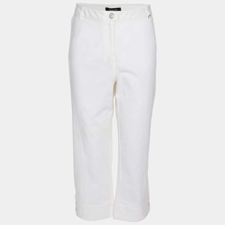 Pre Owned Elena Miro White Denim Jeans XXL
