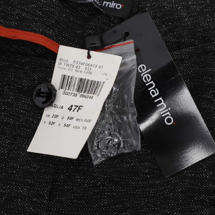 Pre Owned Elena Miro Dark Grey Wool Blend Trousers XXL