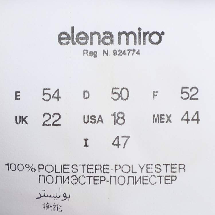 Pre Owned Elena Miro Black Crepe Trousers XXL