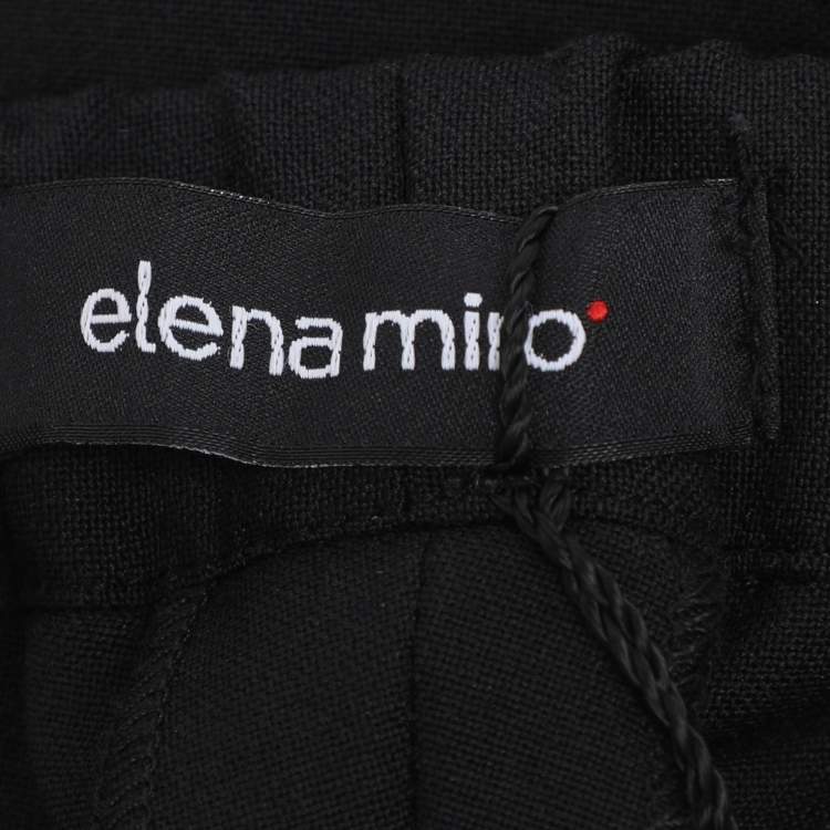 Pre Owned Elena Miro Black Wool Blend Trousers XXL