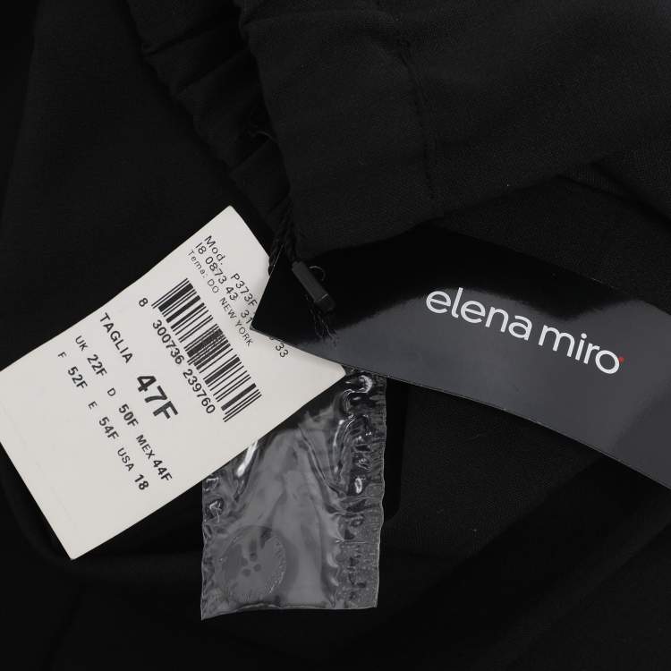 Pre Owned Elena Miro Black Wool Blend Trousers XXL