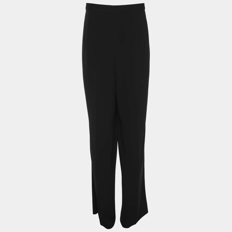 Pre Owned Elena Miro Black Crepe Trousers XXL