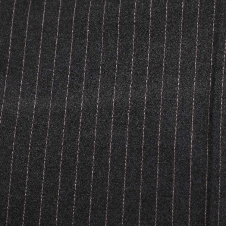 Pre Owned Elena Miro Dark Grey Striped Fabric Trousers XXL