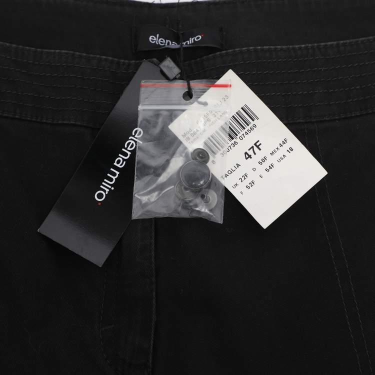 Pre Owned Elena Miro Black Cotton Pants XXL