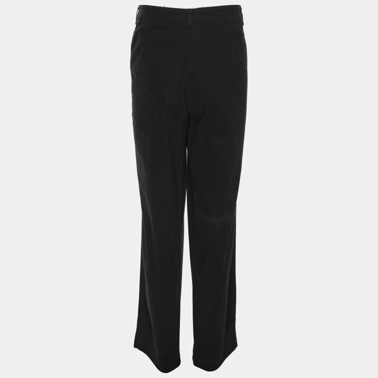 Pre Owned Elena Miro Black Cotton Pants XXL