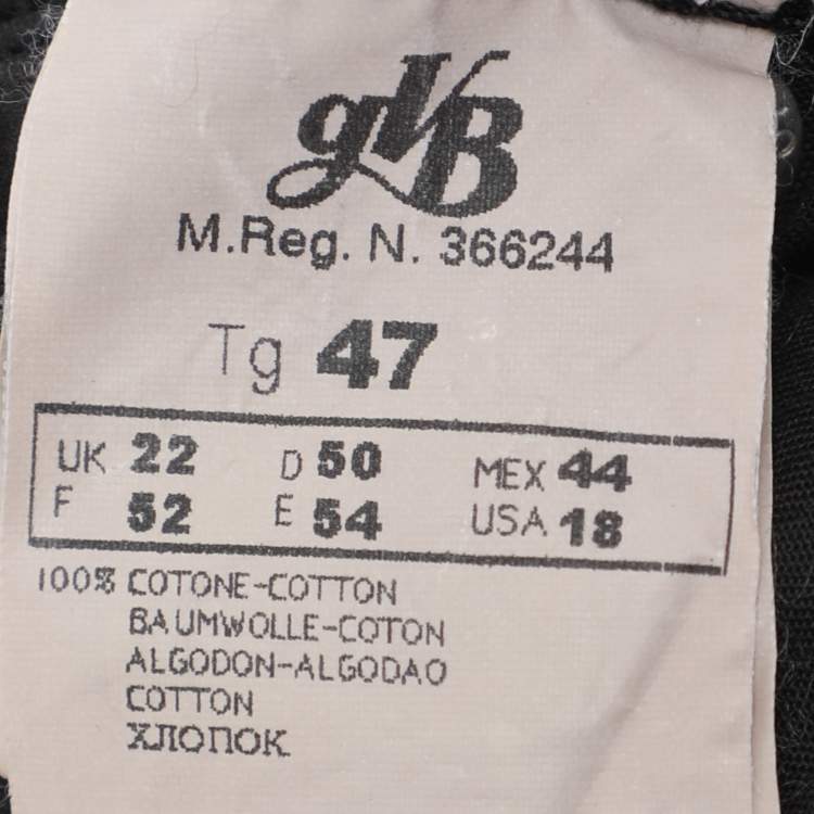 Pre Owned Elena Miro Black Denim Embellished Jeans XXL