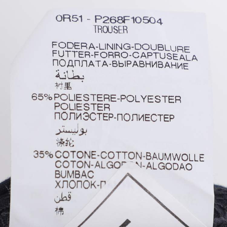 Pre Owned Elena Miro Navy Blue Cotton Pants XXL