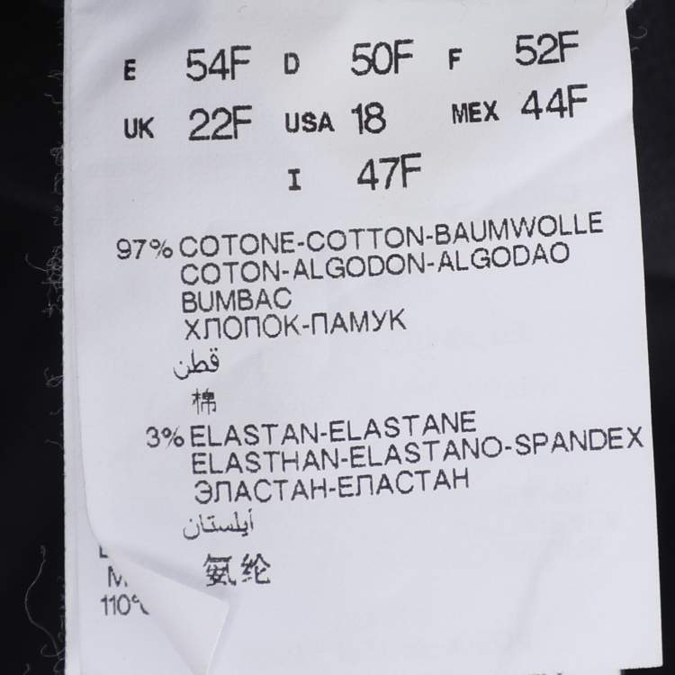 Pre Owned Elena Miro Navy Blue Cotton Pants XXL