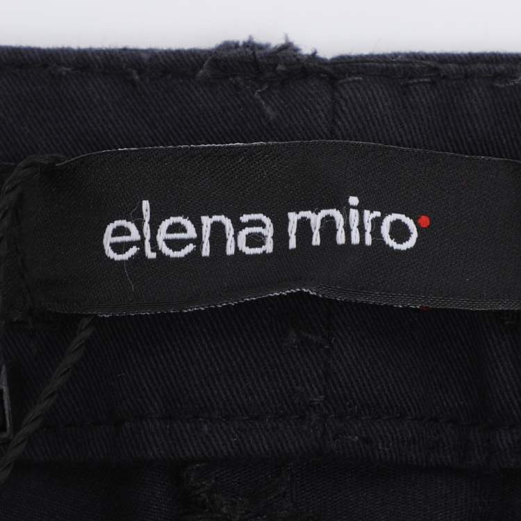 Pre Owned Elena Miro Navy Blue Cotton Pants XXL