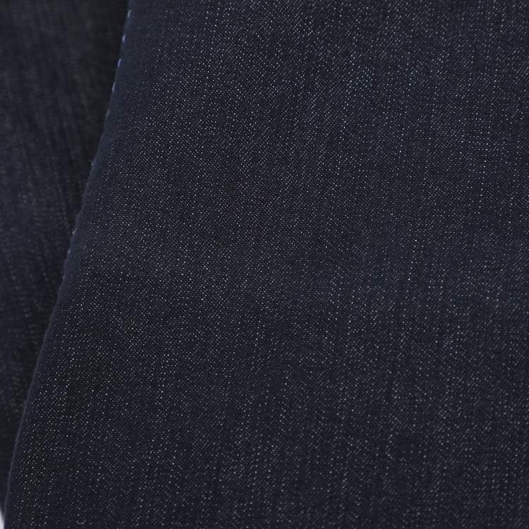 Pre Owned Elena Miro Blue Denim Embellished Pocket Jeans XXXL